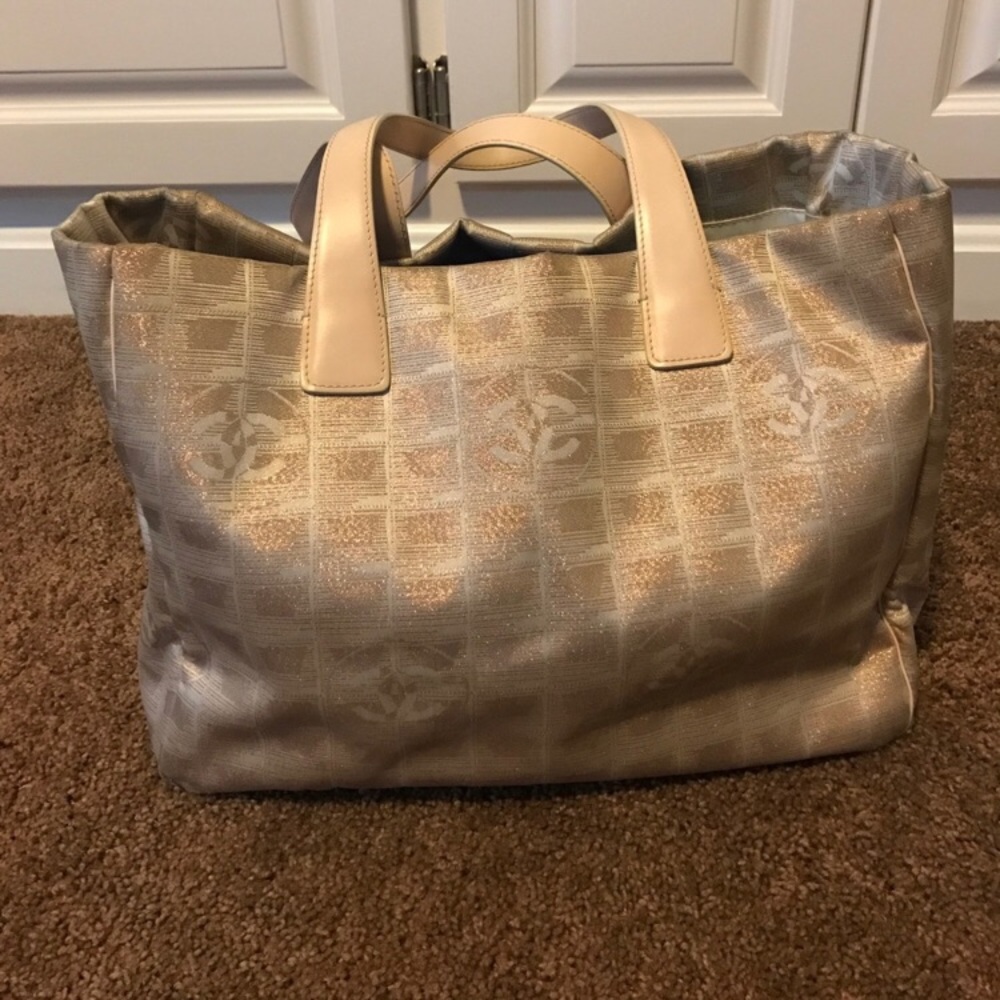 CHANEL Champagne gold tote